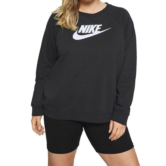 Nike DC6928 010 Women's Plus Sz 2XL Black Fleece Logo Graphic Sweatshirt $60 - Picture 6 of 7